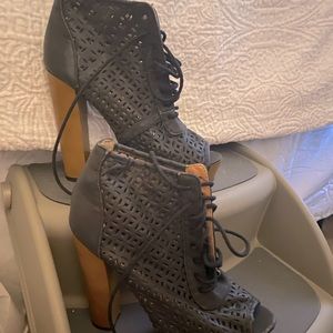 Black summer booties